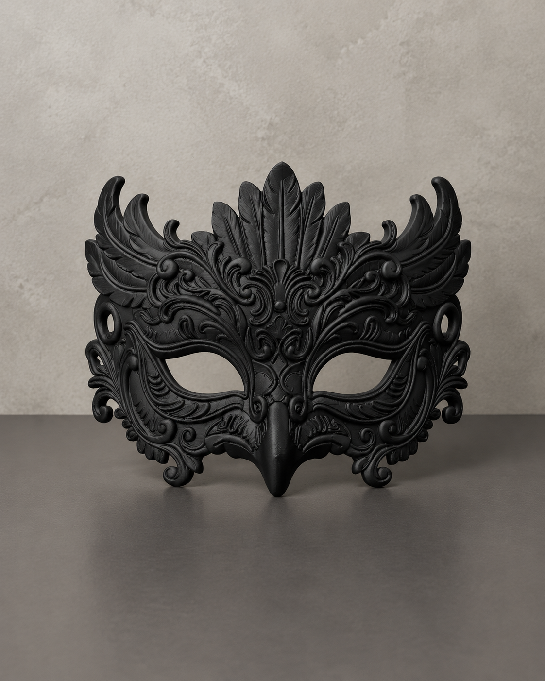 The Night Crown — Baroque Owl Masquerade Mask by Gremlin Relics