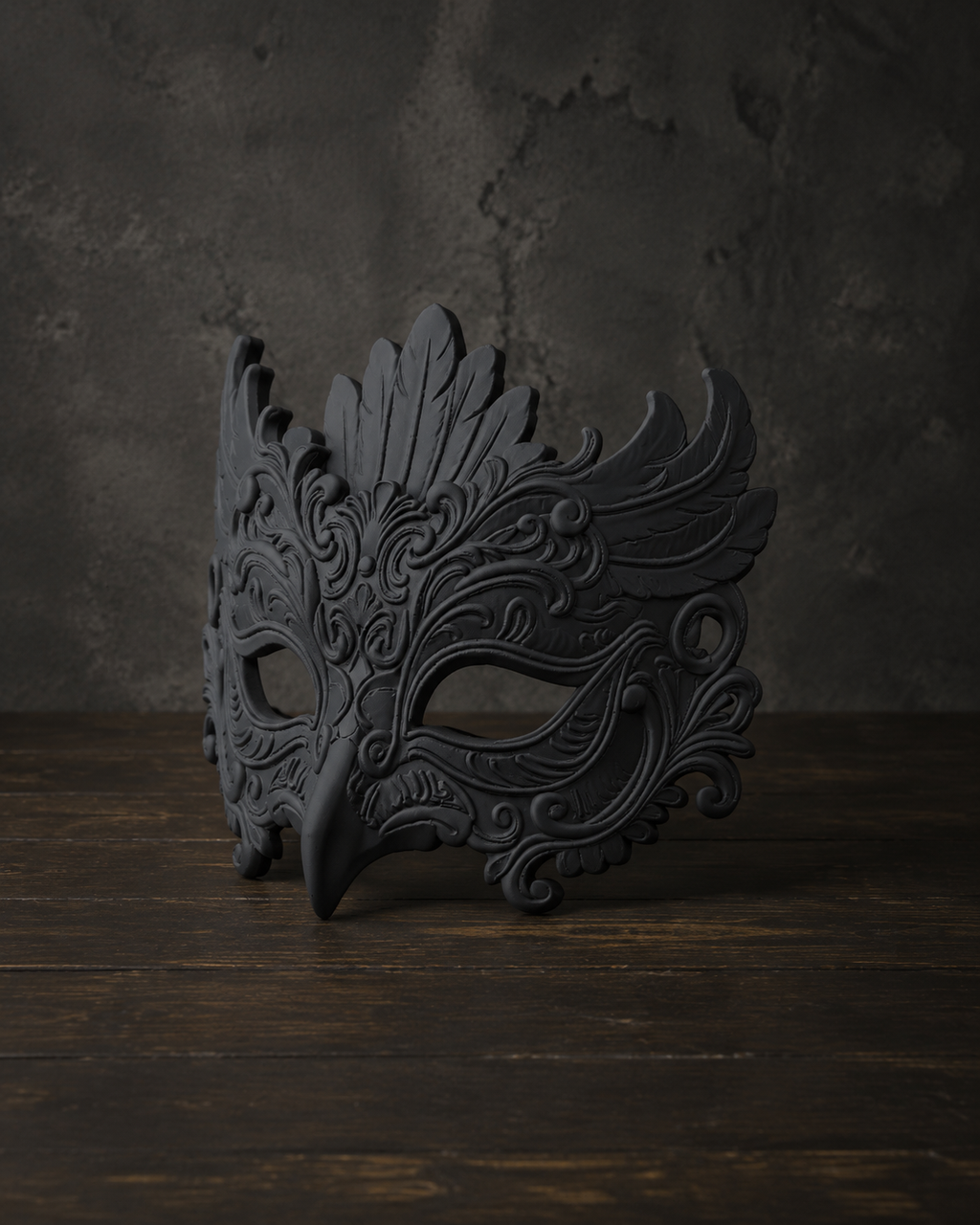 The Night Crown — Baroque Owl Masquerade Mask by Gremlin Relics