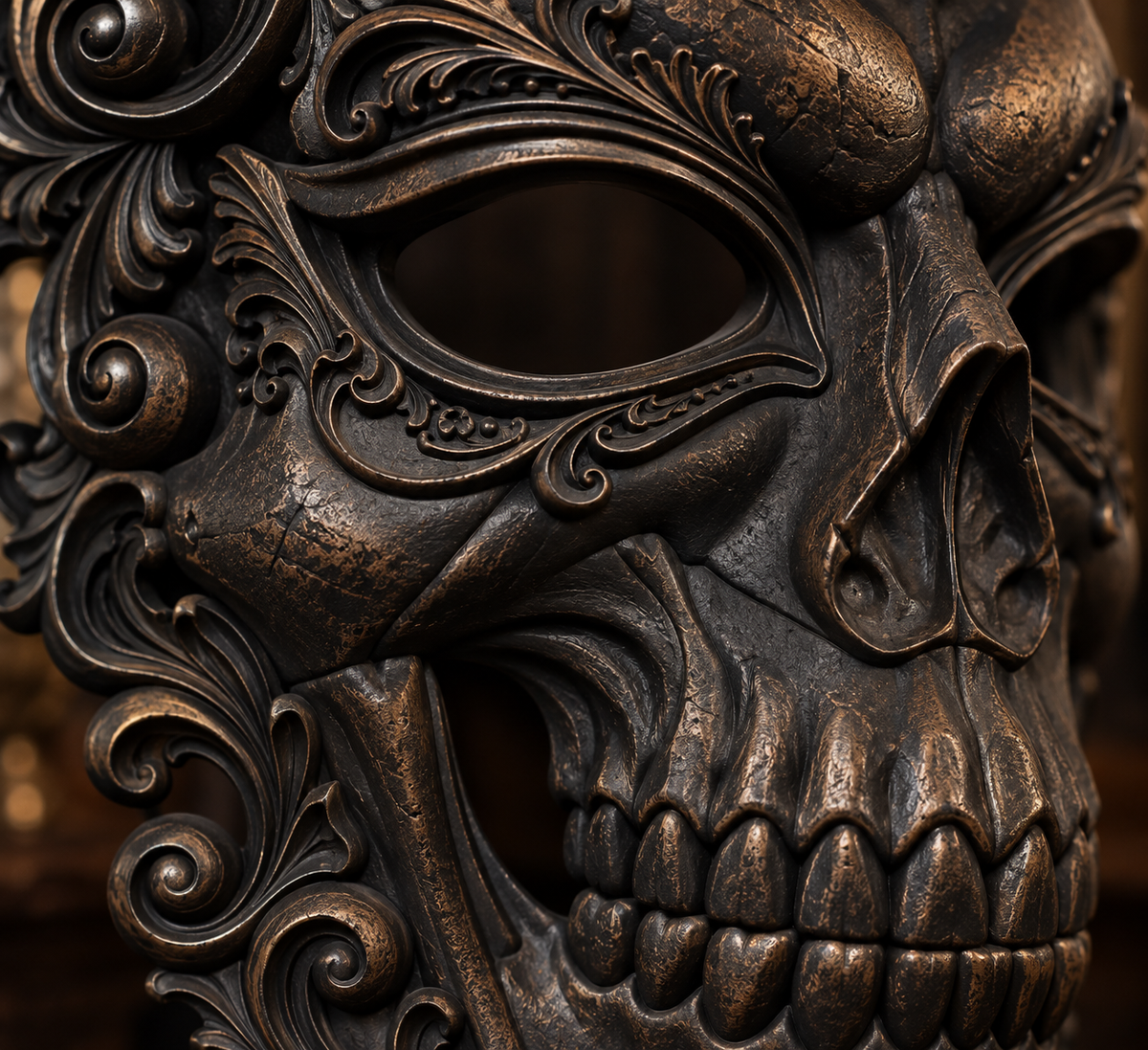 Putrid Elegance — Baroque Zombie Masquerade Mask by Gremlin Relics