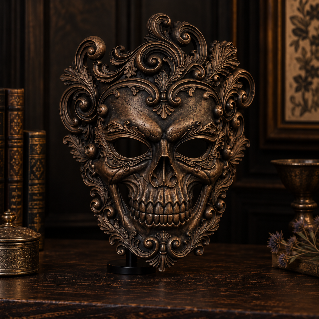 Putrid Elegance — Baroque Zombie Masquerade Mask by Gremlin Relics