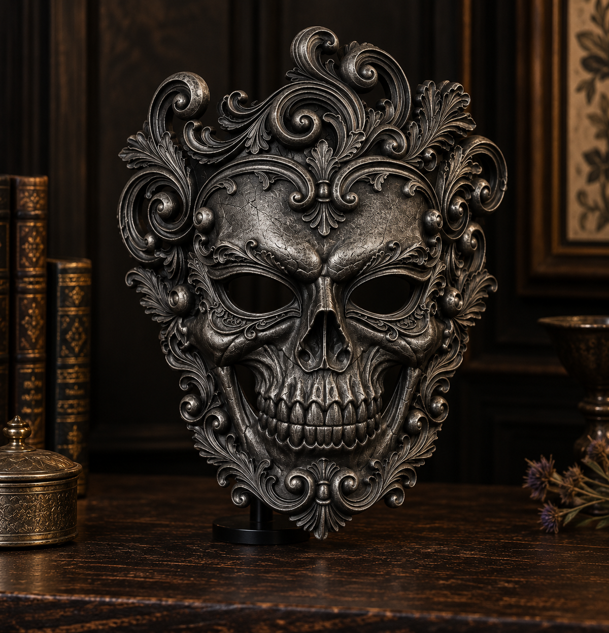 Putrid Elegance — Baroque Zombie Masquerade Mask by Gremlin Relics