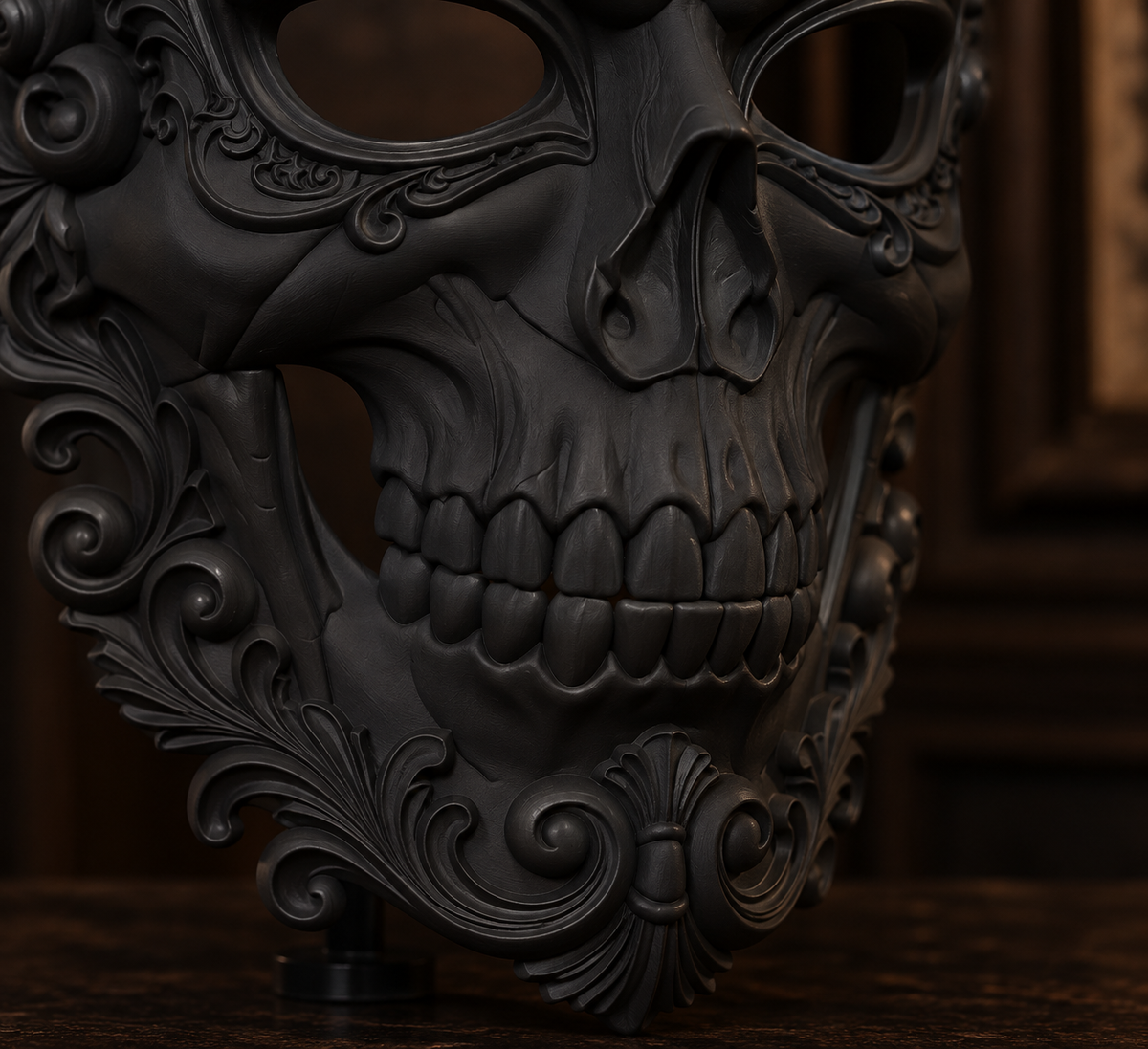 Putrid Elegance — Baroque Zombie Masquerade Mask by Gremlin Relics