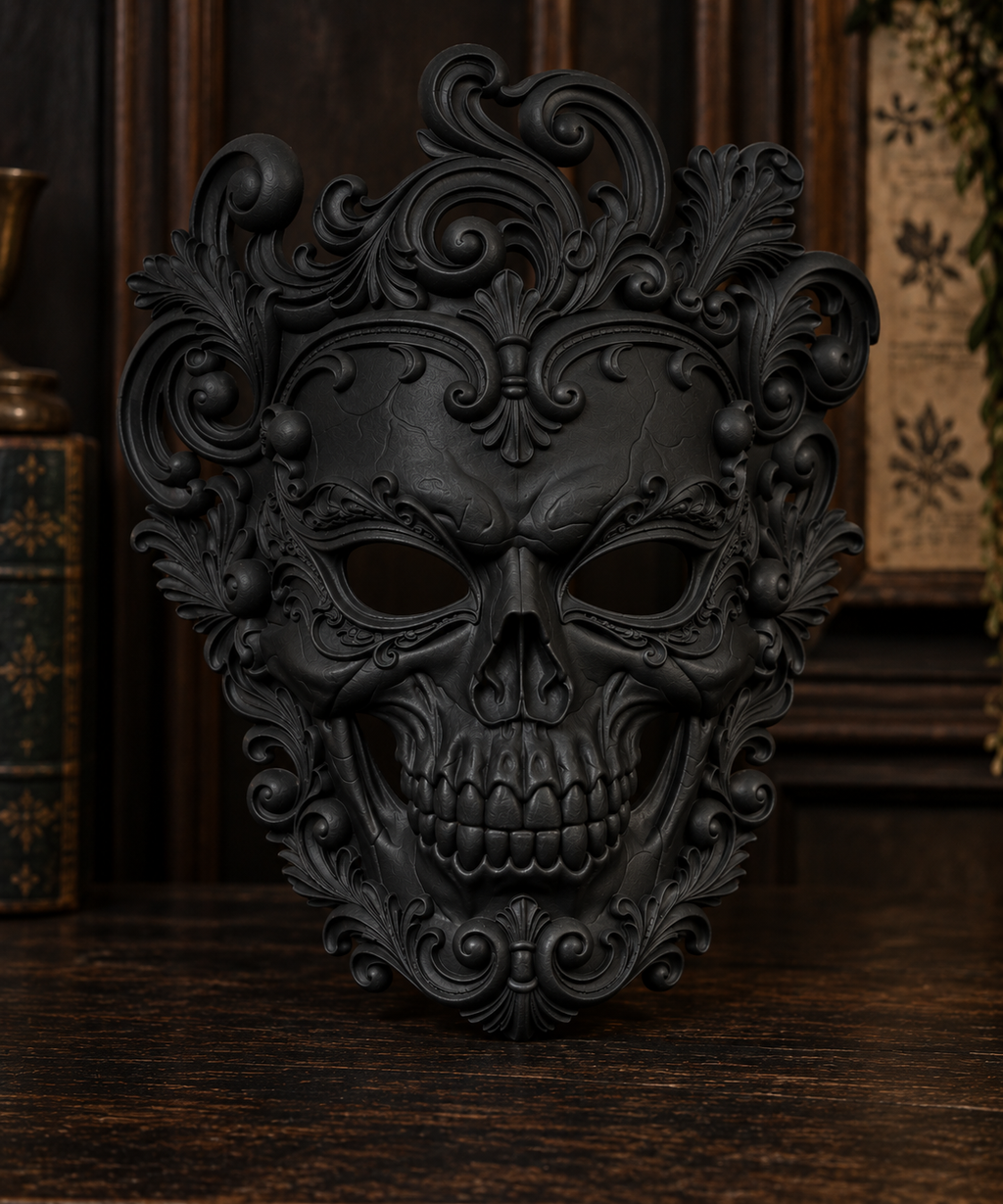 Putrid Elegance — Baroque Zombie Masquerade Mask by Gremlin Relics