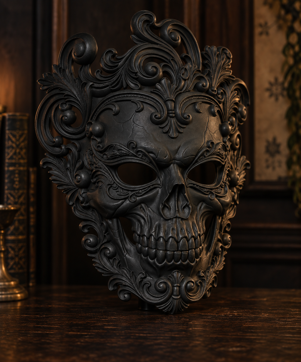 Putrid Elegance — Baroque Zombie Masquerade Mask by Gremlin Relics