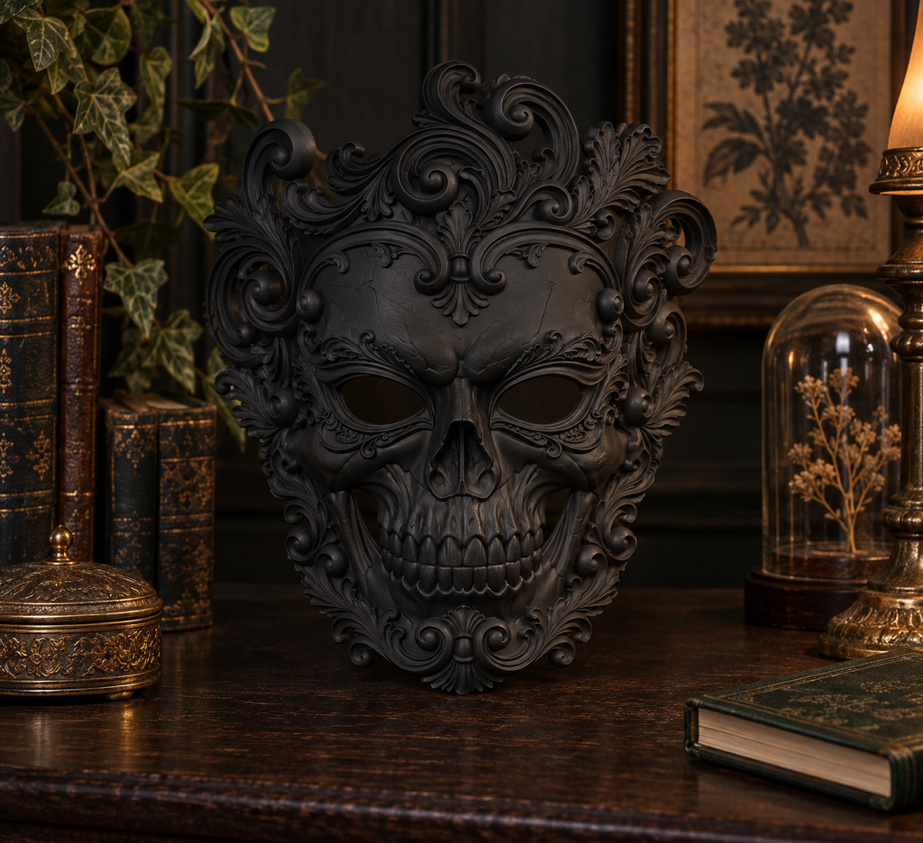 Putrid Elegance — Baroque Zombie Masquerade Mask by Gremlin Relics