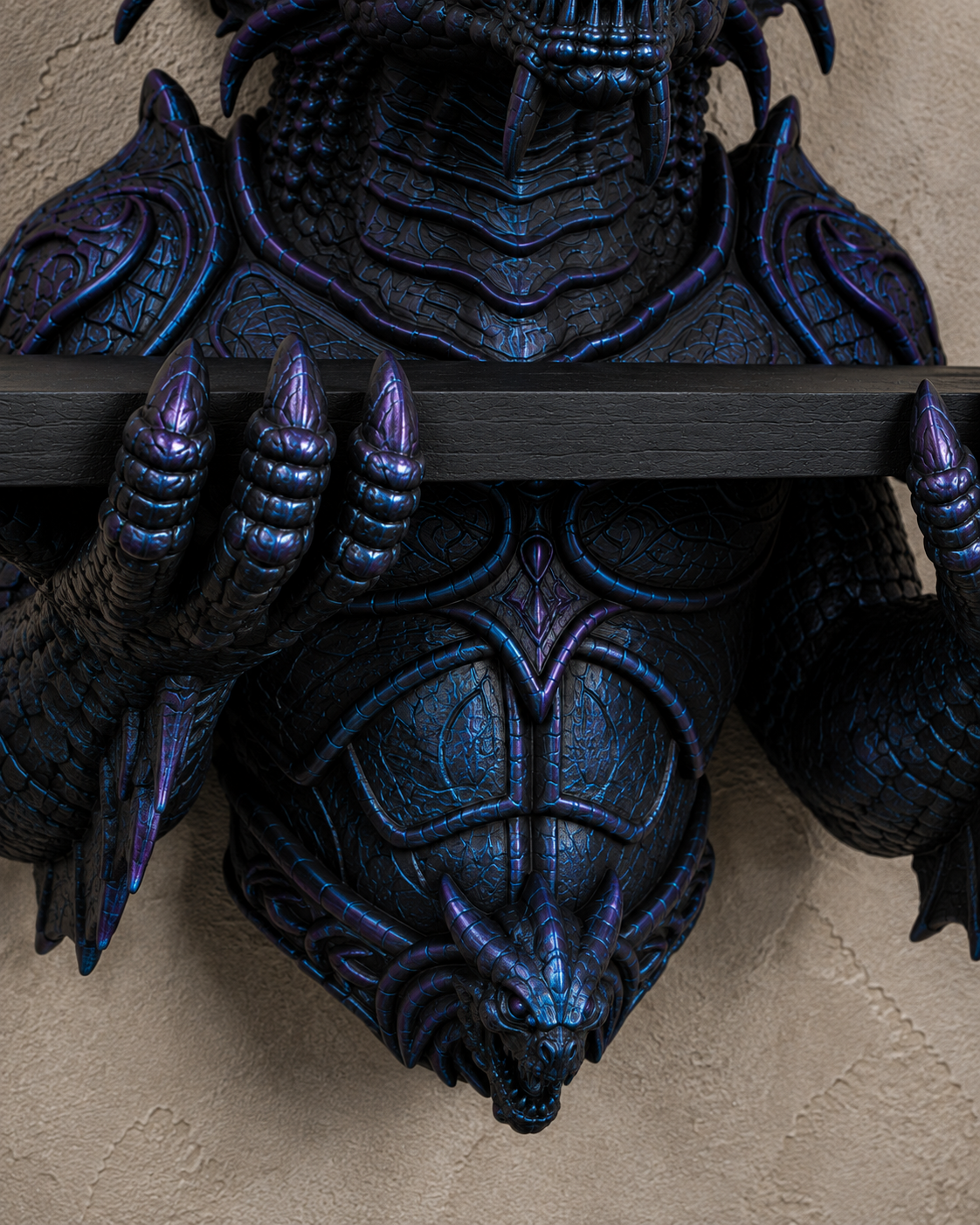 The Abyssal Wyrm — Sea Dragon Wall Shelf by Gremlin Relics
