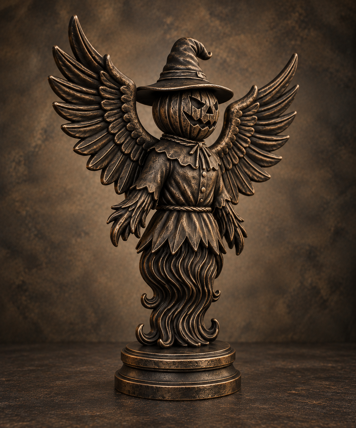 The Hollow Sentinel — Winged Scarecrow Figurine by Gremlin Relics