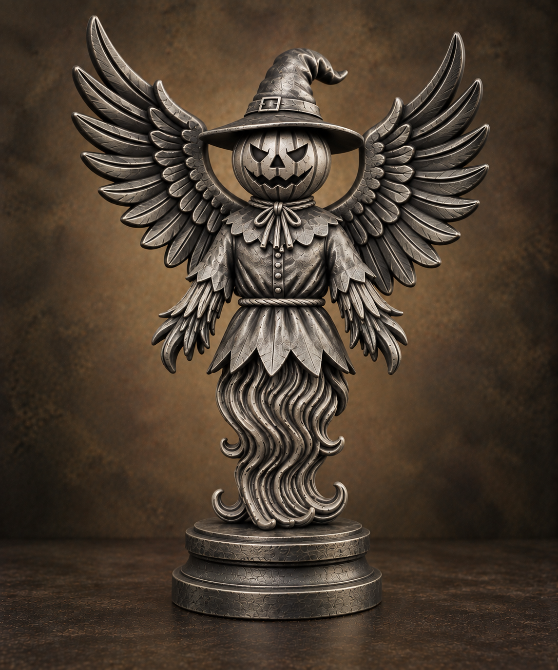 The Hollow Sentinel — Winged Scarecrow Figurine by Gremlin Relics