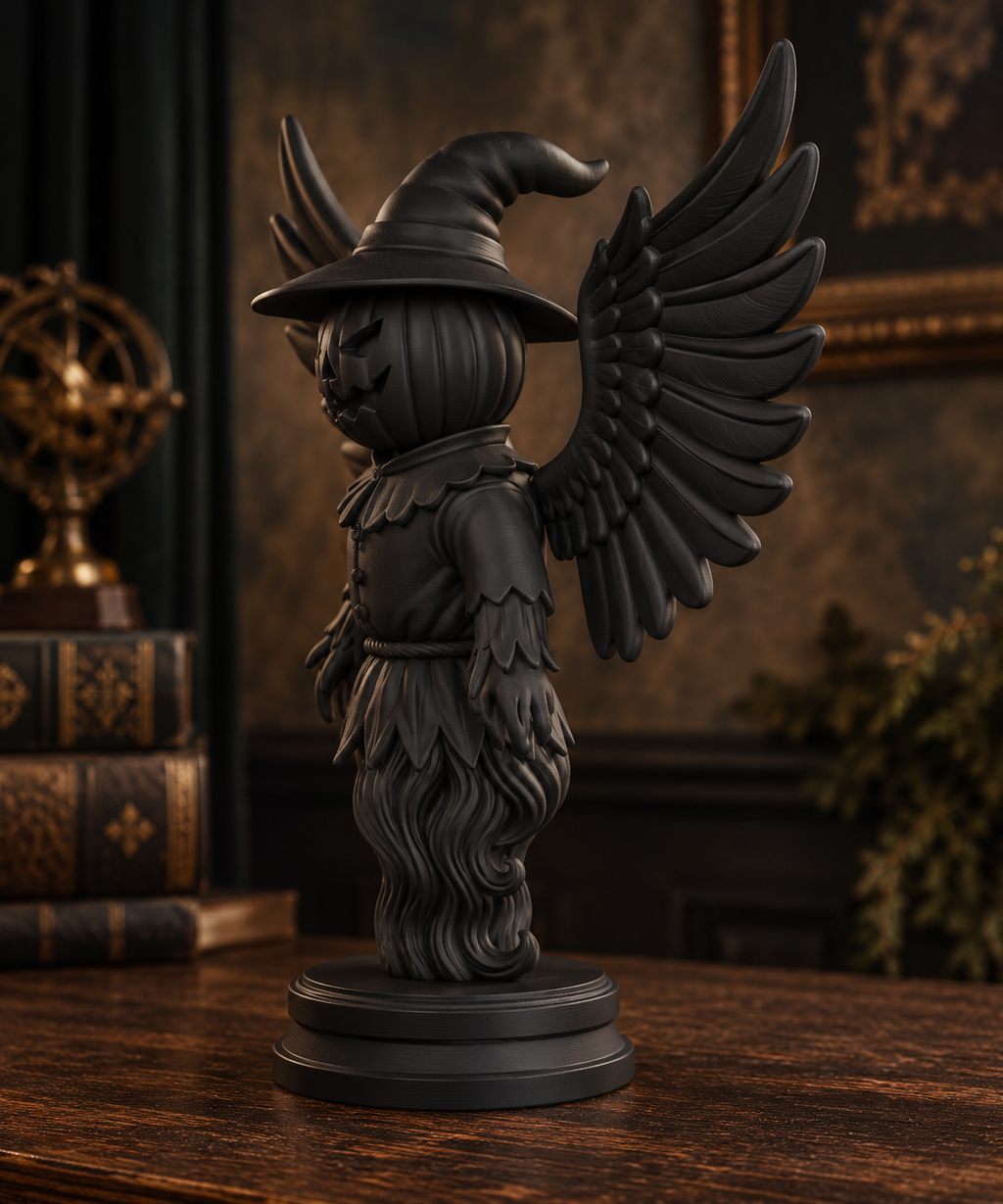 The Hollow Sentinel — Winged Scarecrow Figurine by Gremlin Relics
