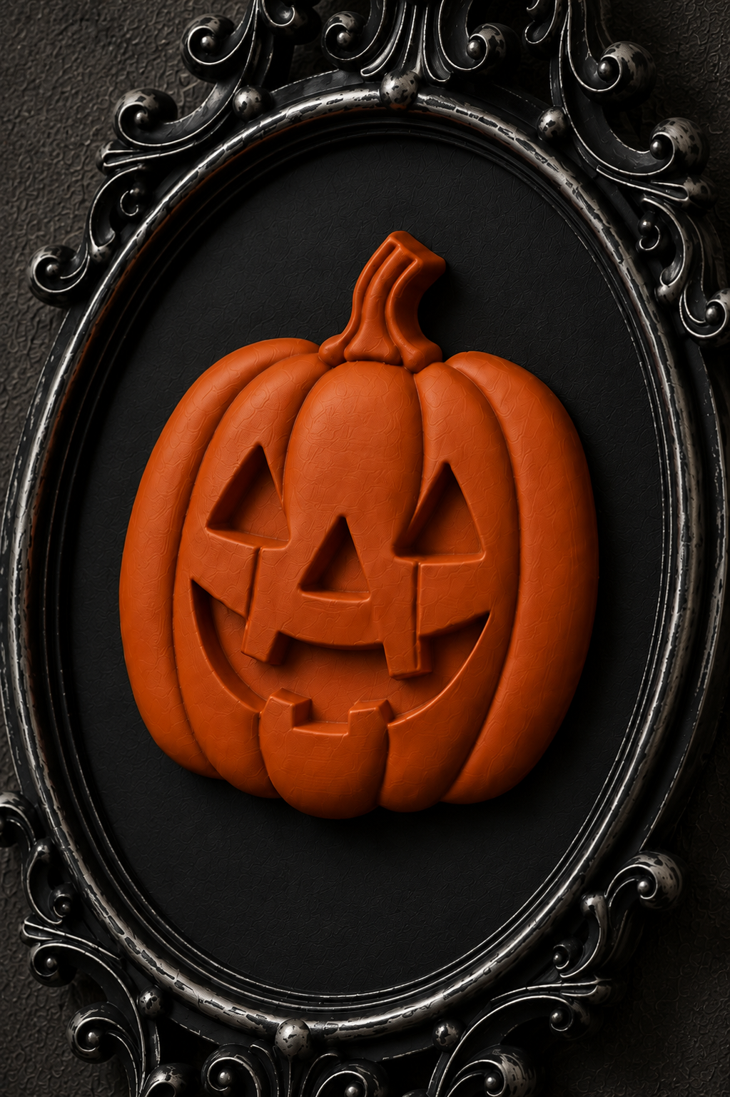 The Lantern Grin — Baroque Pumpkin Wall Plaque by Gremlin Relics