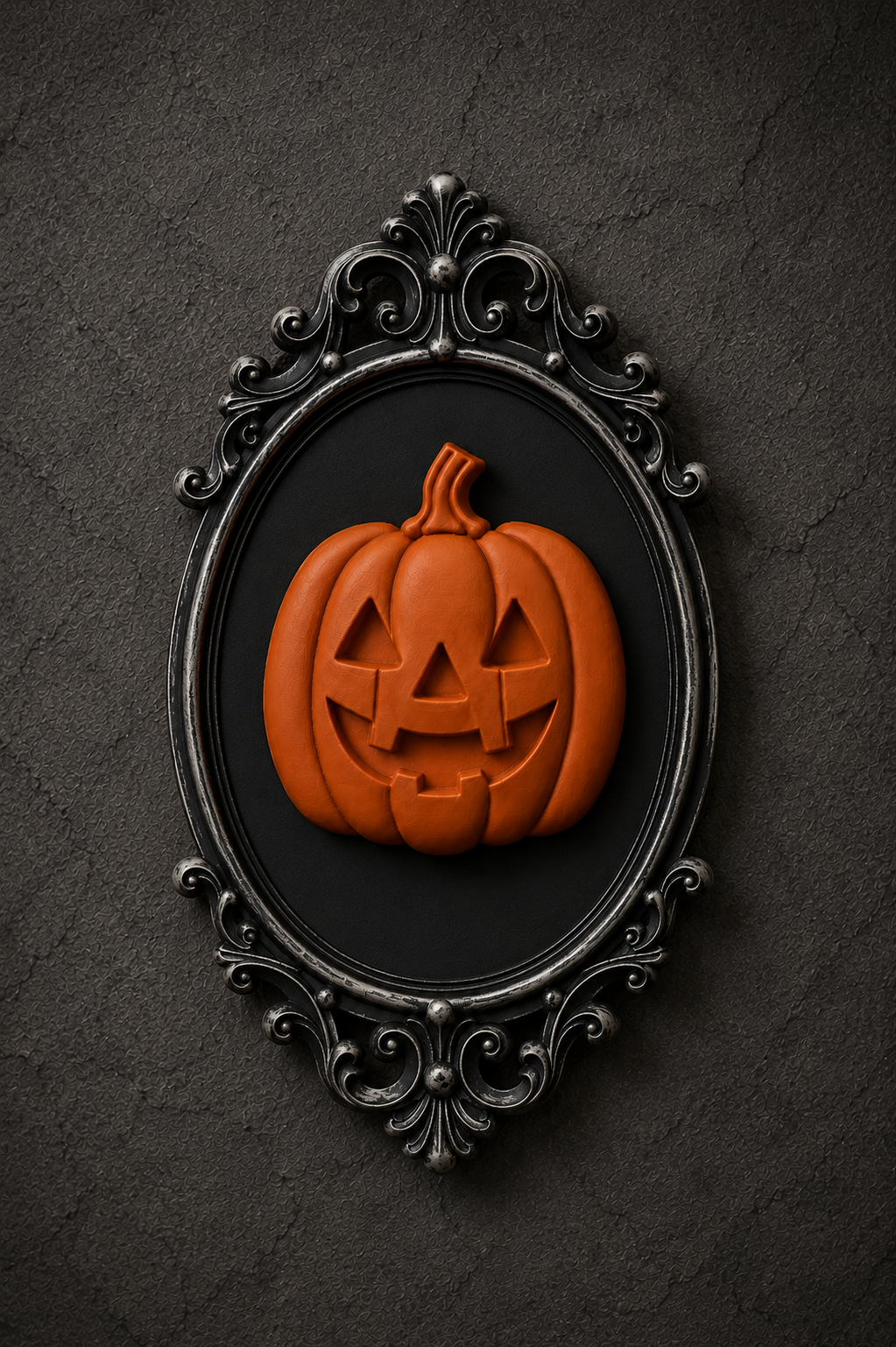 The Lantern Grin — Baroque Pumpkin Wall Plaque by Gremlin Relics