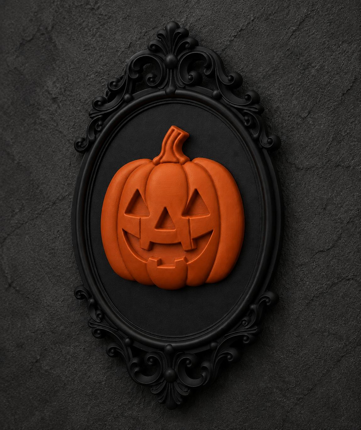 The Lantern Grin — Baroque Pumpkin Wall Plaque by Gremlin Relics