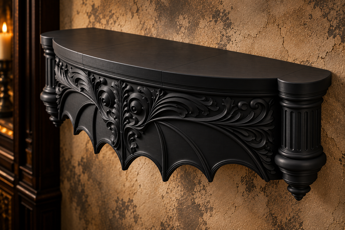 The Blackwing Perch — Giant Blackwing Wall Shelf by Gremlin Relics