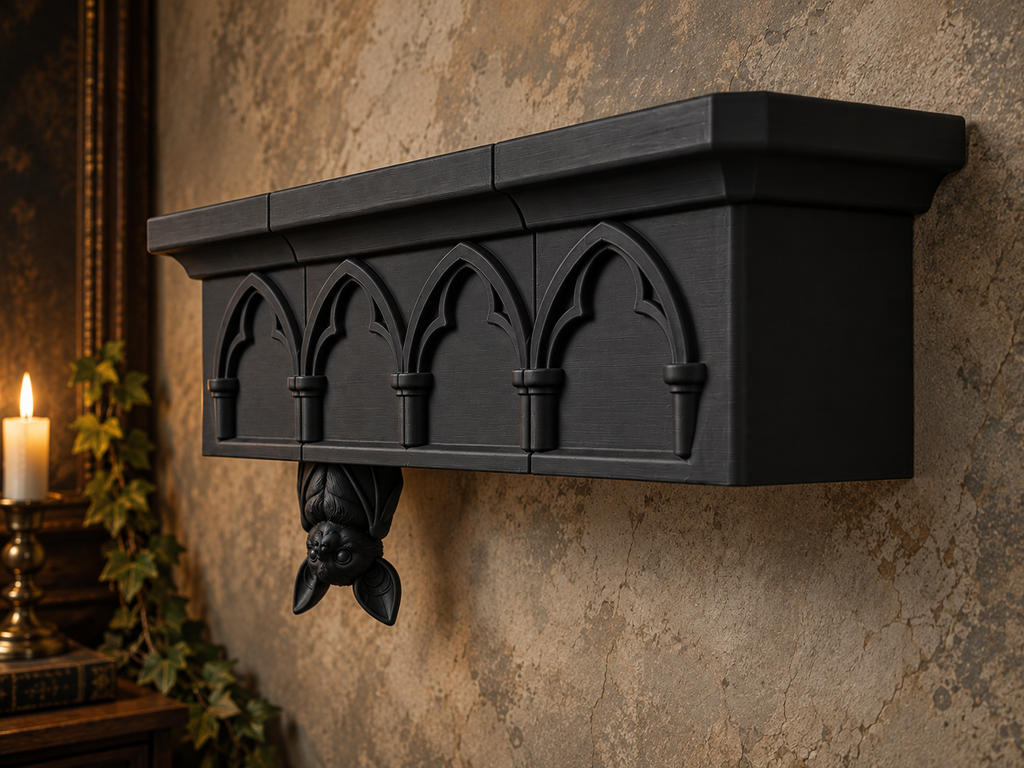 The Colony Roost — Giant Bat Wall Shelf by Gremlin Relics