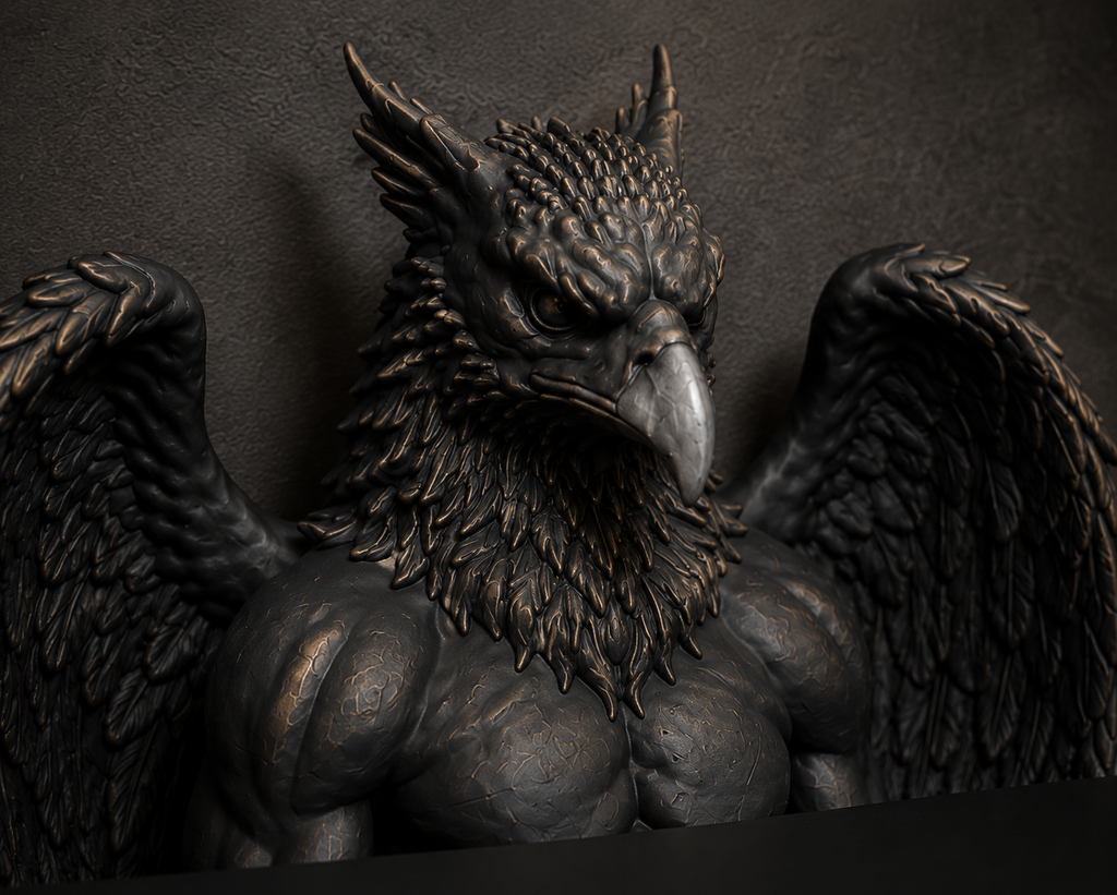 The Skybound Guardian — Hippogriff Wall Shelf by Gremlin Relics