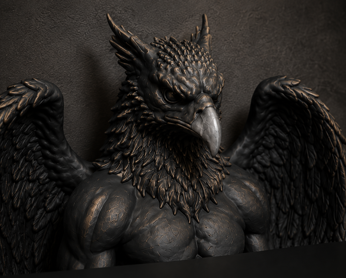 The Skybound Guardian — Hippogriff Wall Shelf by Gremlin Relics