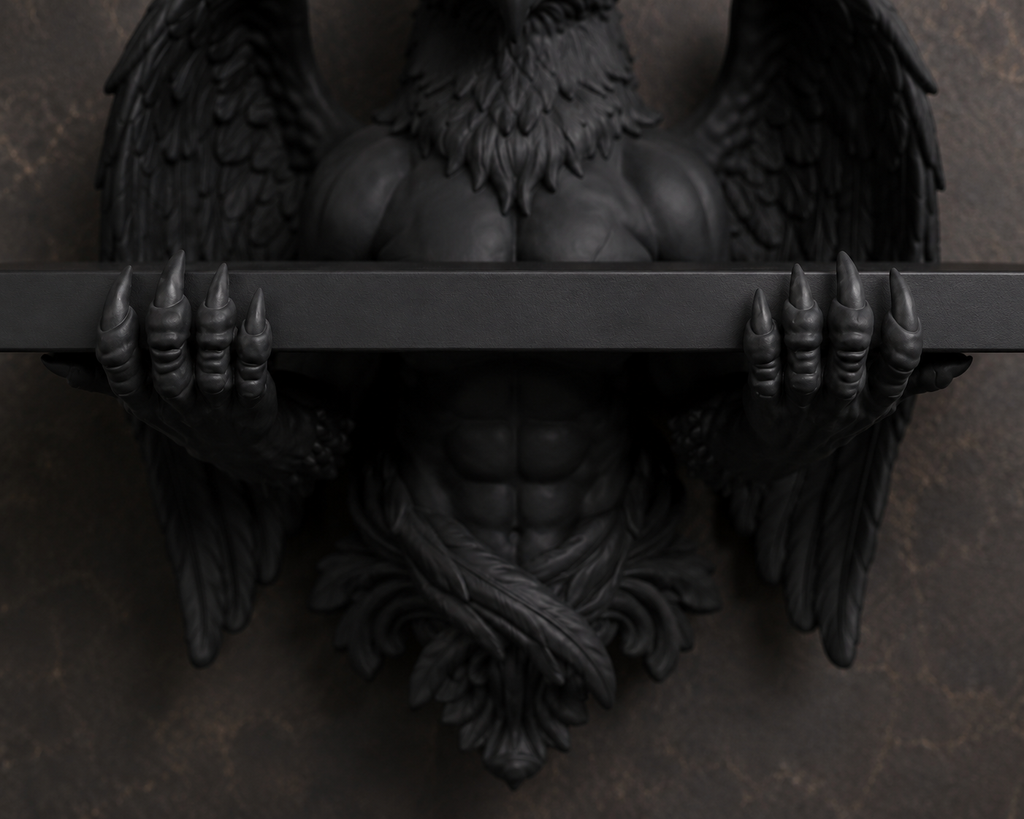 The Skybound Guardian — Hippogriff Wall Shelf by Gremlin Relics