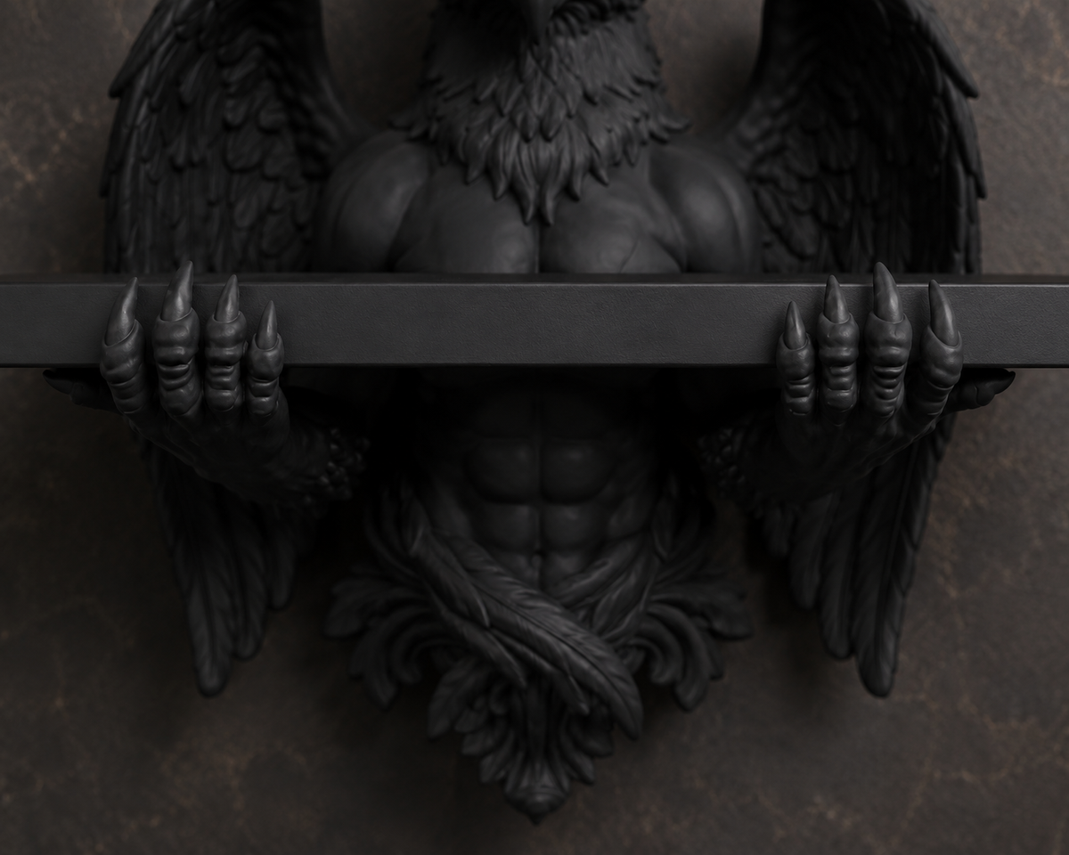 The Skybound Guardian — Hippogriff Wall Shelf by Gremlin Relics