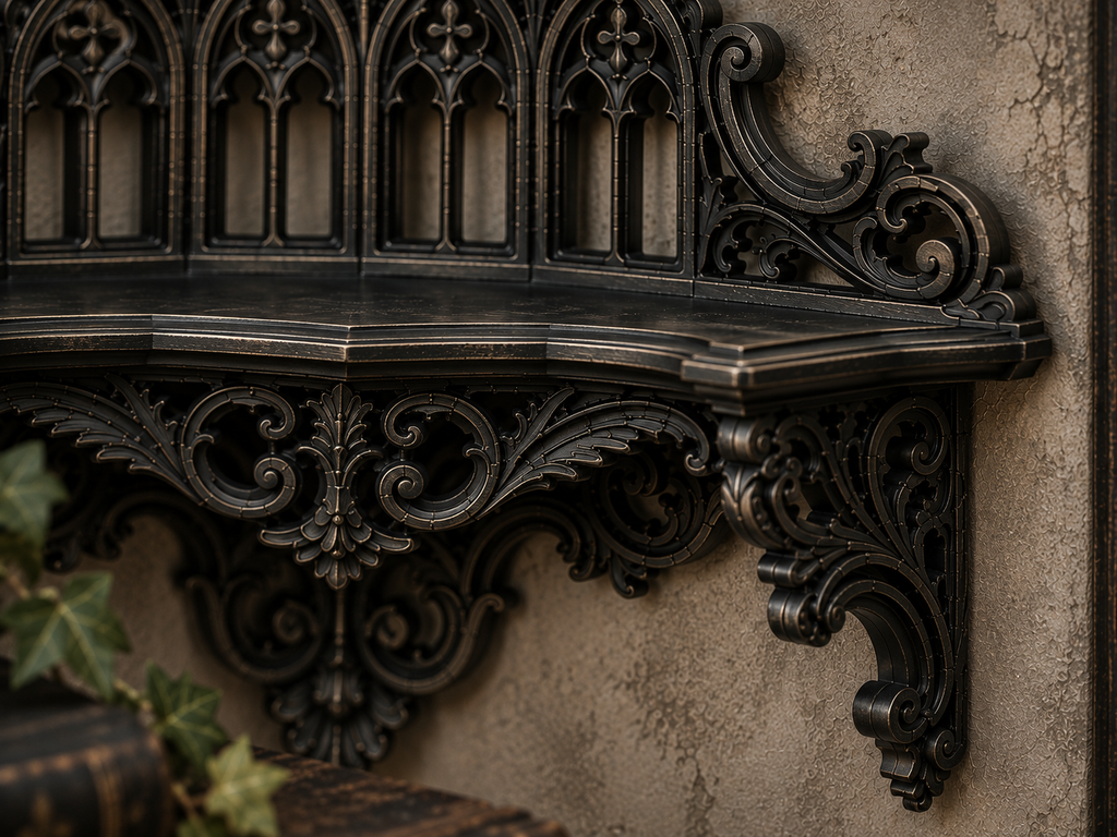 The Black Court — Corner Wall Shelf by Gremlin Relics