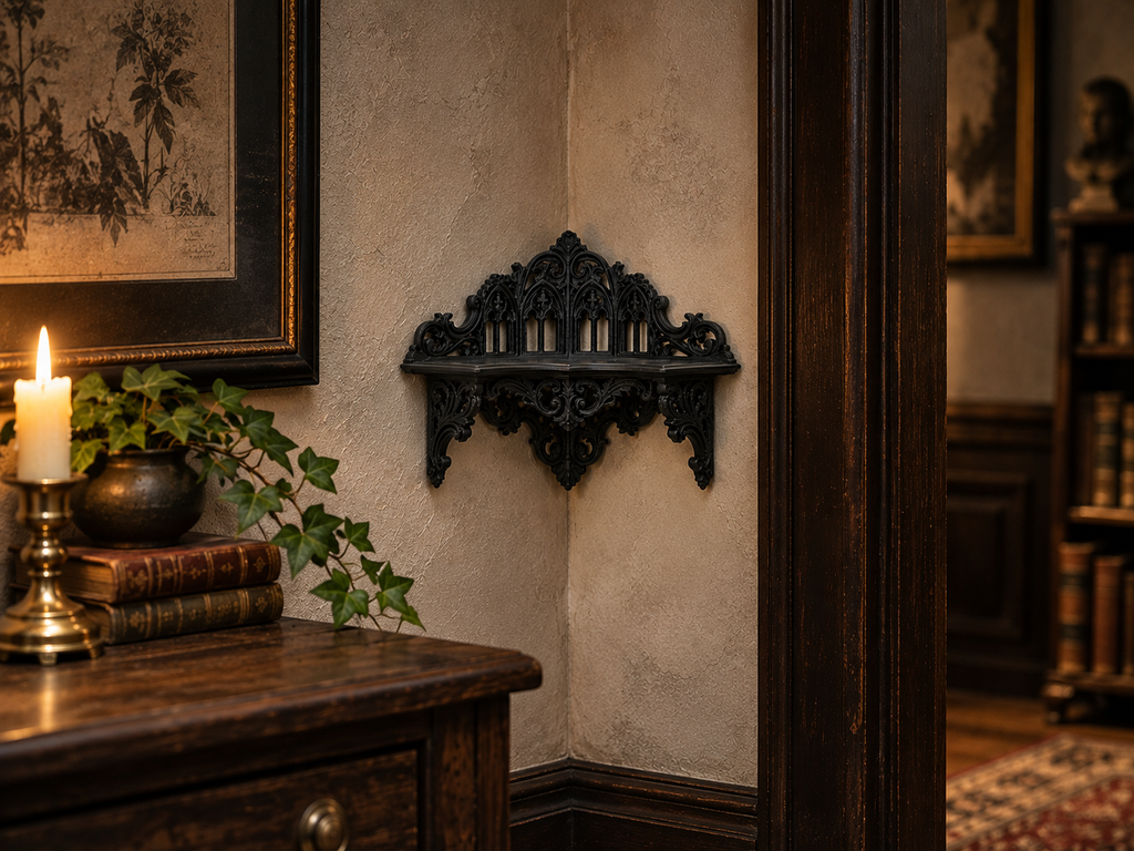 The Black Court — Corner Wall Shelf by Gremlin Relics