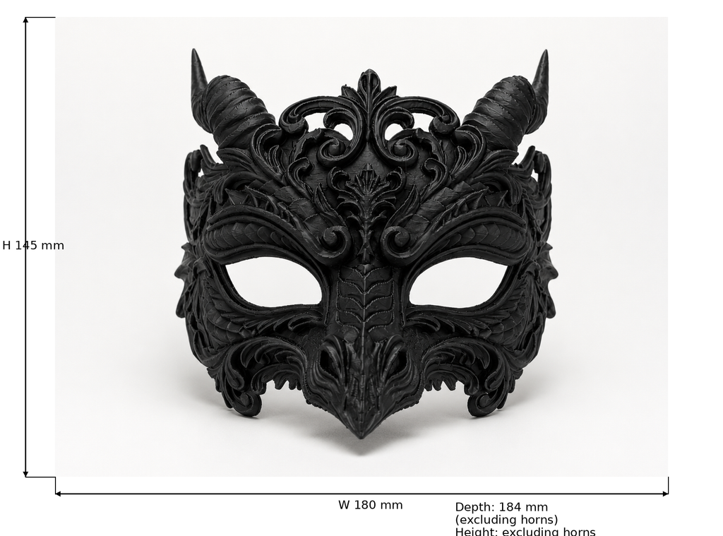 The Dragon's Oath — Dragon Masquerade Mask by Gremlin Relics