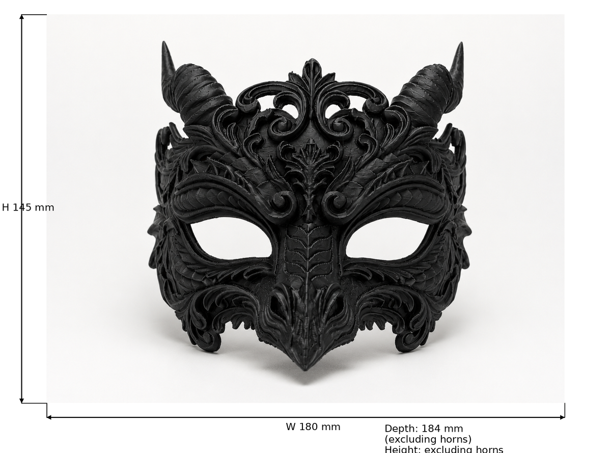 The Dragon's Oath — Dragon Masquerade Mask by Gremlin Relics