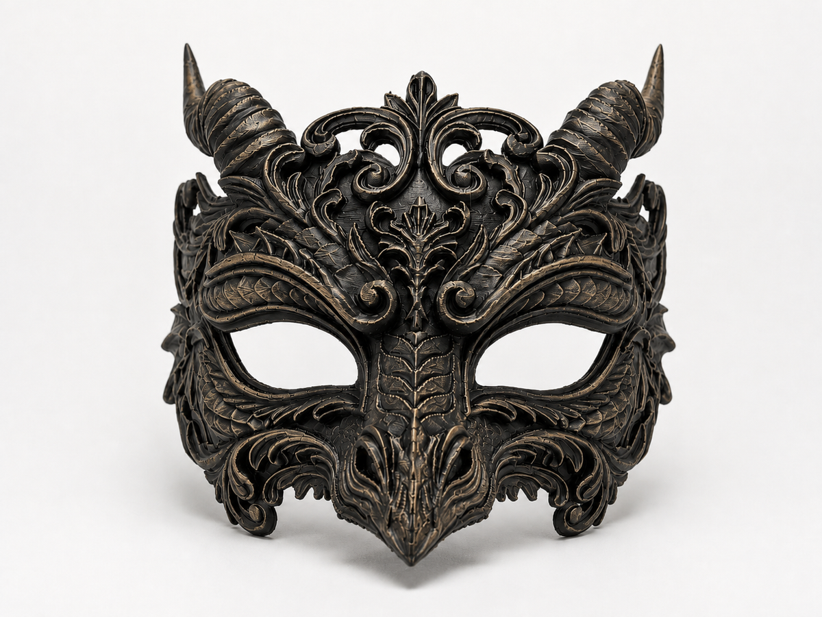 The Dragon's Oath — Dragon Masquerade Mask by Gremlin Relics