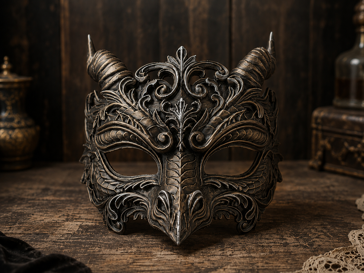 The Dragon's Oath — Dragon Masquerade Mask by Gremlin Relics