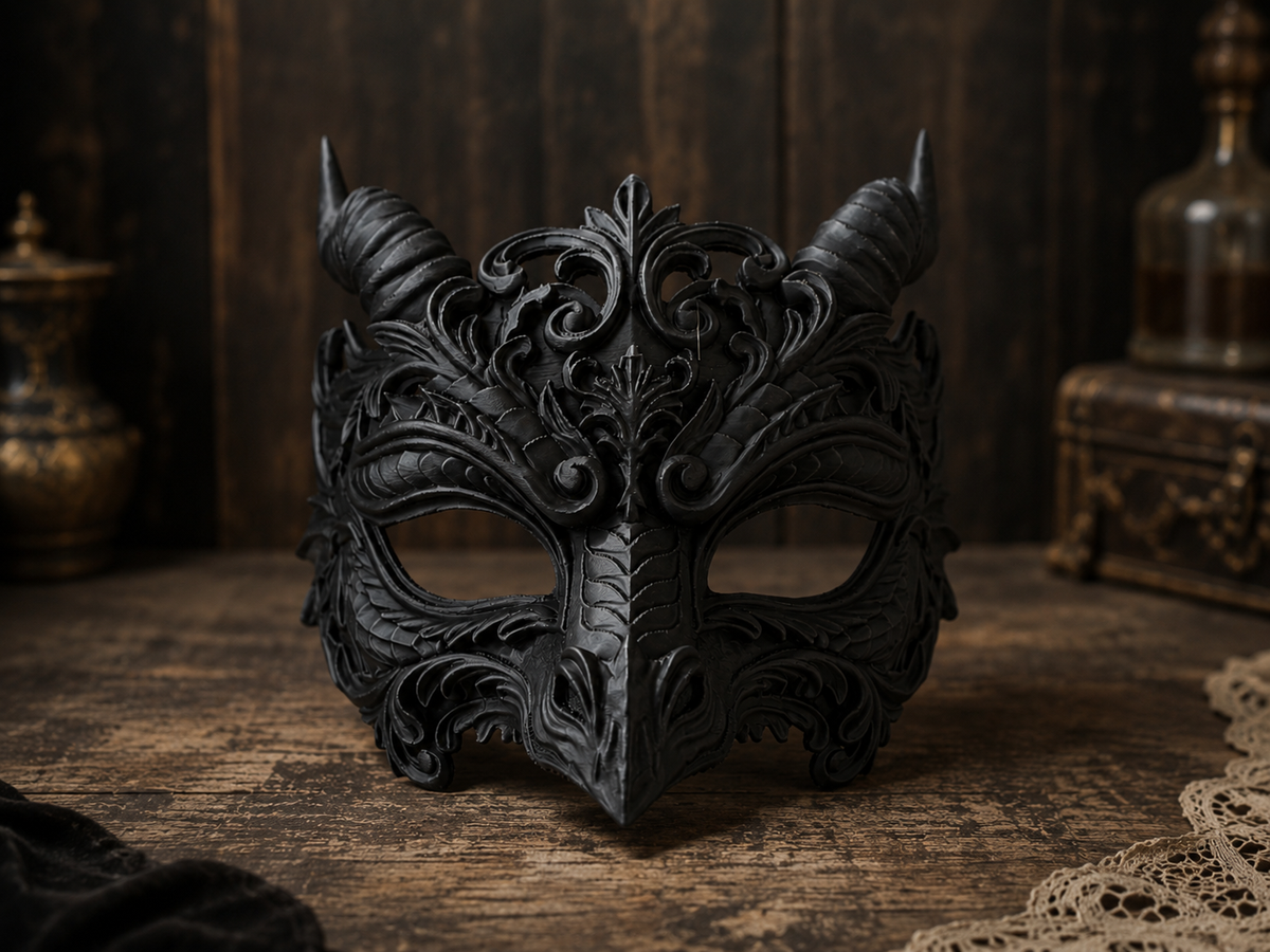 The Dragon's Oath — Dragon Masquerade Mask by Gremlin Relics