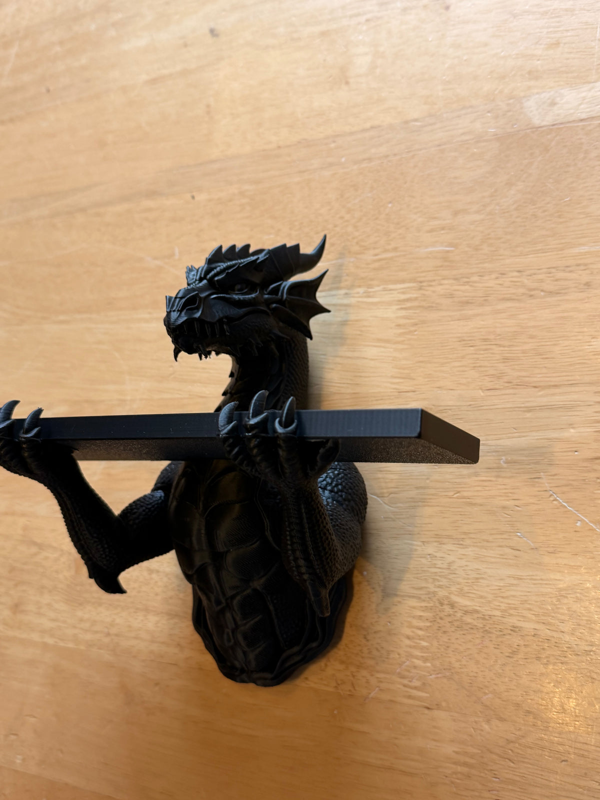 The Grimoire Guardian — Dragon Wall Shelf by Gremlin Relics