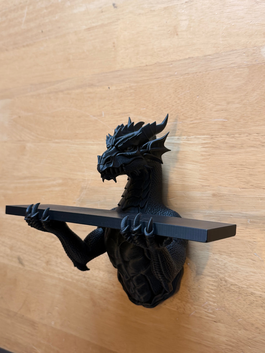 The Grimoire Guardian — Dragon Wall Shelf by Gremlin Relics