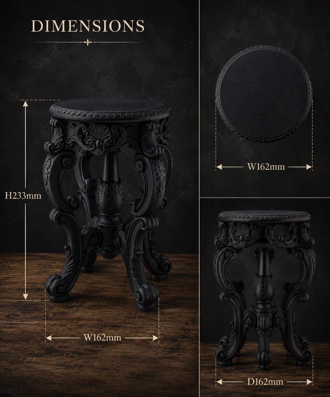 The Ebony Garden — Floor Plant Stand by Gremlin Relics