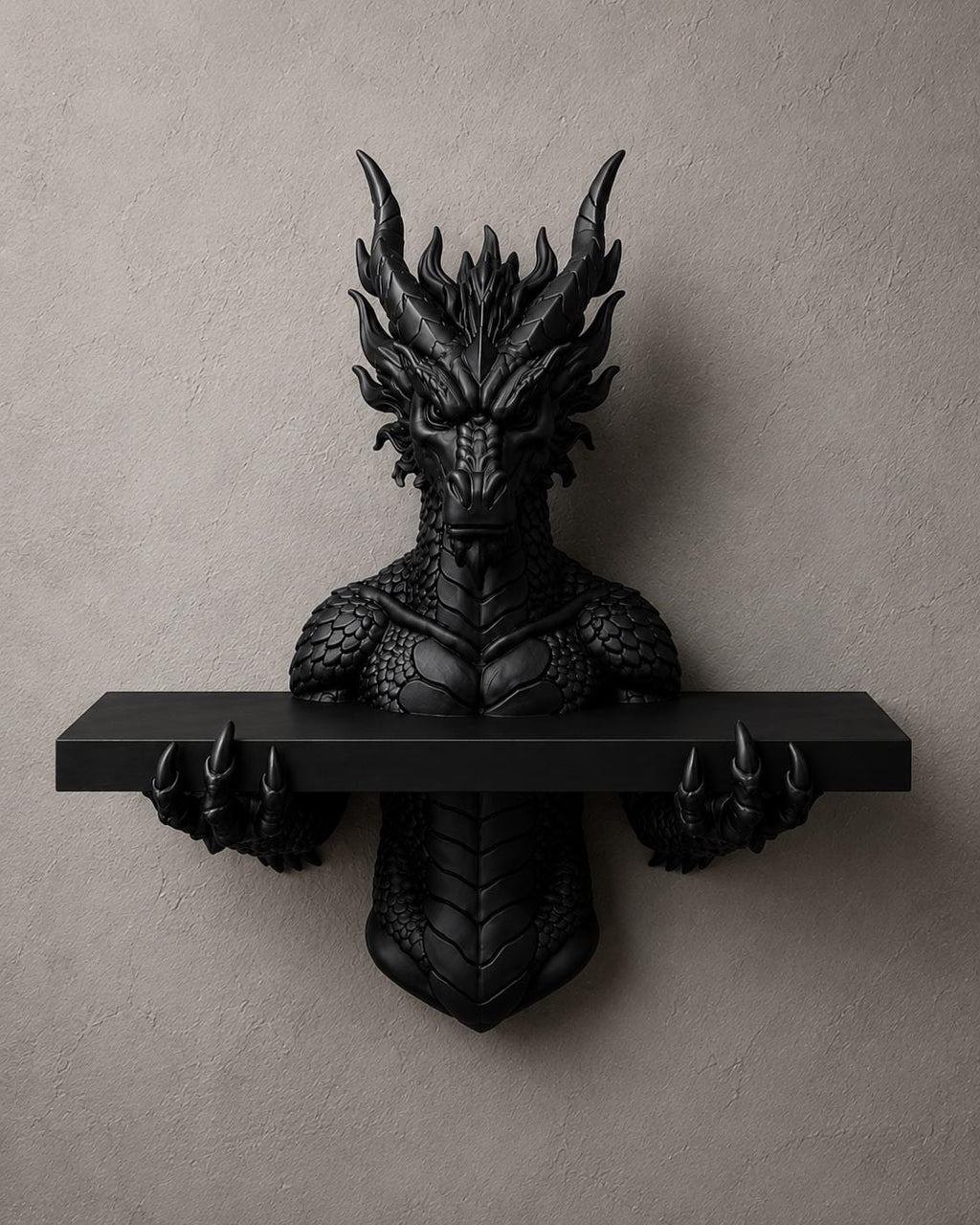 The Scaled Reliquary — Dragon Scale Wall Shelf by Gremlin Relics