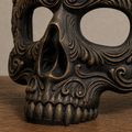 Memento Mori — Baroque Skull Masquerade Mask, Halloween Mask, Hand-Painted